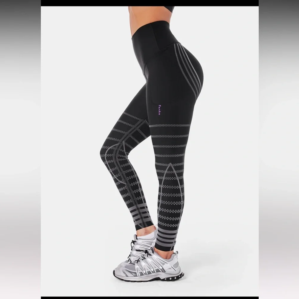 Fanka Body Sculpt Recovery Leggings. Black & Grey XL - Picture 11 of 12